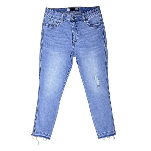 Kut from the Kloth Catherine Ankle Skinny High Rise Jeans 6 Light Wash Waist 28 - Picture 1 of 7